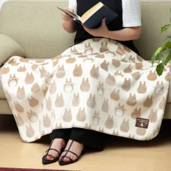 Household Linen*Maison Ghibli Opalised blanket Totoro silhouette 70x100 cm - My Neighbor Totoro