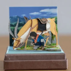 Arts And Crafts*Maison Ghibli Paper Craft Ashitaka et Yakul - Princess Mononoke