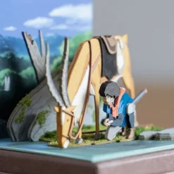 Arts And Crafts*Maison Ghibli Paper Craft Ashitaka et Yakul - Princess Mononoke