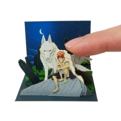 Arts And Crafts*Maison Ghibli Paper Craft San and Moro under the moon - Princess Mononoke