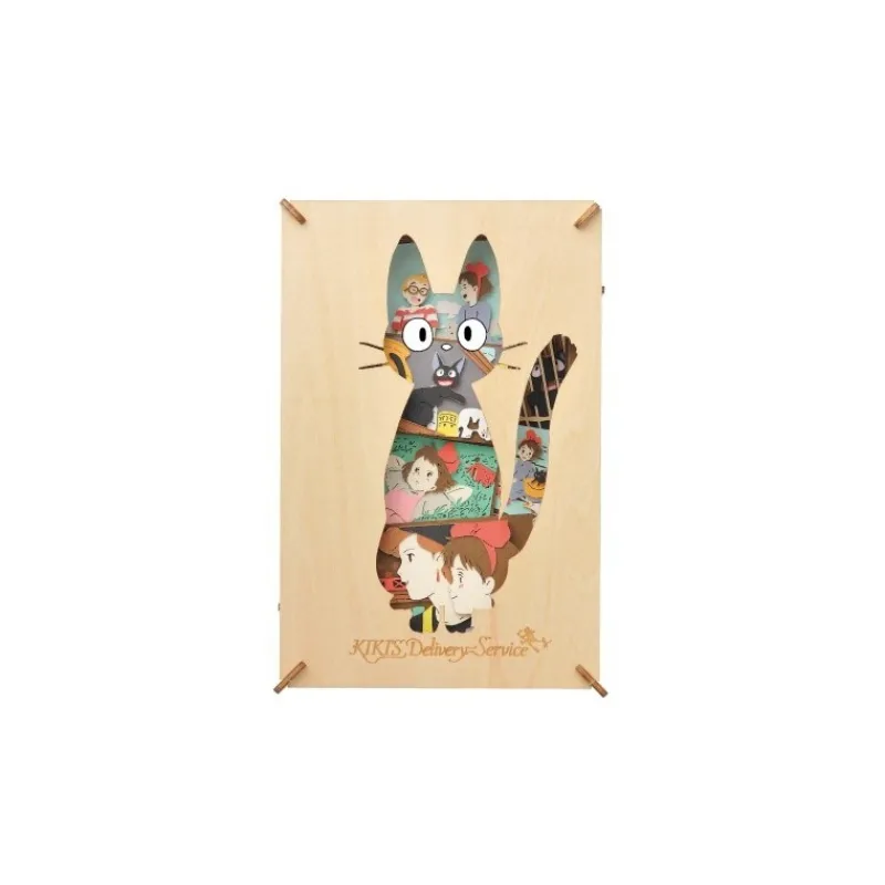 Arts And Crafts*Maison Ghibli Paper Theater Wood Style Silhouette Jiji - Kiki’s Delivery Service