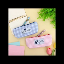 Storage*Maison Ghibli Pink Checkered Pencil case - Kiki's Delivery Service