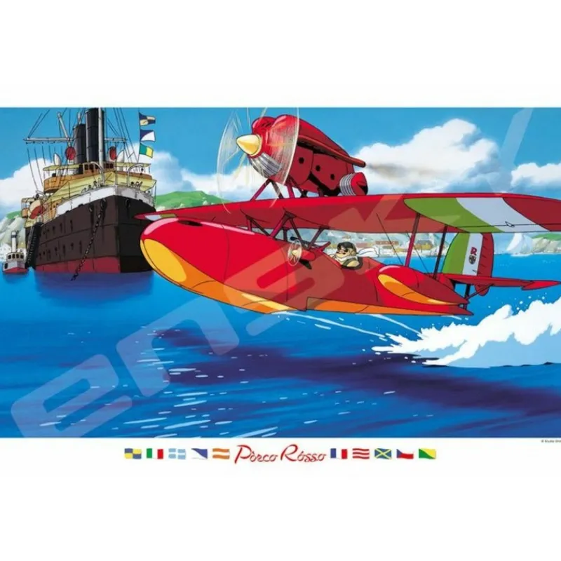 Jigsaw Puzzle*Maison Ghibli Puzzle 1000P Savoia in the sky - Porco Rosso