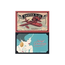 Small Equipment*Maison Ghibli Retro Stickers Savoia & Gina - Porco Rosso