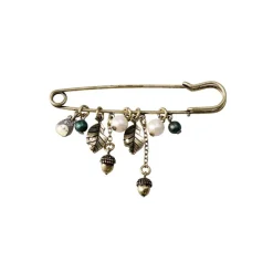 Accessories|Jewellery*Maison Ghibli Safety Pin brooch Totoro & Leaves - My Neighbor Totoro