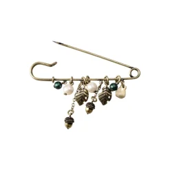 Accessories|Jewellery*Maison Ghibli Safety Pin brooch Totoro & Leaves - My Neighbor Totoro