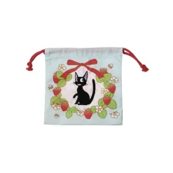 Bags*Maison Ghibli Satchel with lanyard Jiji strawberries 20 x 19 cm - Kiki's Delivery S