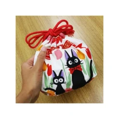 Bags*Maison Ghibli Satchel with ring Jiji & kitten 17 x 26 cm - Kiki's Delivery Service