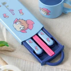 Kitchenware*Maison Ghibli Set Chopsticks Spoon Fork Ponyo in the ocean - Ponyo on the Cliff