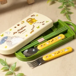 Kitchenware*Maison Ghibli Set Chopsticks Spoon Fork Totoro & Catbus - My Neighbor Totoro