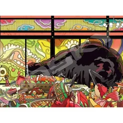Jigsaw Puzzle*Maison Ghibli Stained glass Puzzle 208P After the Feast - Spirited Away