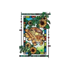 Jigsaw Puzzle*Maison Ghibli Stained glass Puzzle 126P Catbus and sunflowers - My Neighbor Totoro
