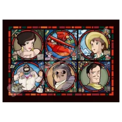 Jigsaw Puzzle*Maison Ghibli Stained glass Puzzle 208P Characters gallery - Porco Rosso