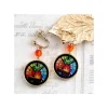 Jewellery*Maison Ghibli STAINED GLASS SERIES - EARRINGS CALCIFER- HOWL'S MOVING CASTLE