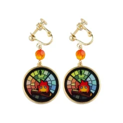 Jewellery*Maison Ghibli STAINED GLASS SERIES - EARRINGS CALCIFER- HOWL'S MOVING CASTLE