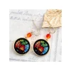 Jewellery*Maison Ghibli STAINED GLASS SERIES-PIERCED EARRINGS CALCIFER -HOWL'S MOVING CASTLE