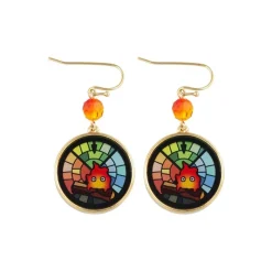 Jewellery*Maison Ghibli STAINED GLASS SERIES-PIERCED EARRINGS CALCIFER -HOWL'S MOVING CASTLE