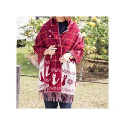 Outfits*Maison Ghibli Stole With Button Jiji Check Pattern - Kiki's Delivery Service