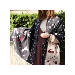 Outfits*Maison Ghibli STOLE WITH BUTTON KIKI SNOWING CITY - KIKI’S DELIVERY SERVICE