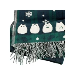 Outfits*Maison Ghibli Stole With Button Totoro Check Pattern - My Neighbor Tororo