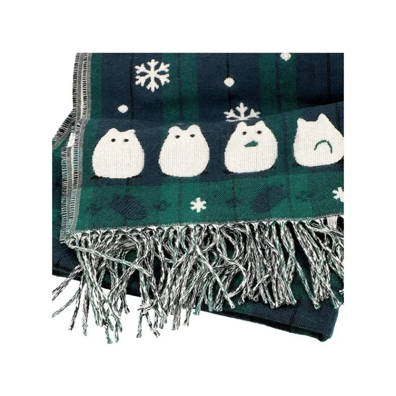 Outfits*Maison Ghibli Stole With Button Totoro Check Pattern - My Neighbor Tororo