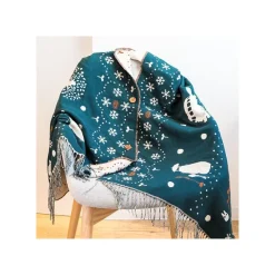 Outfits*Maison Ghibli STOLE WITH BUTTON WALKING IN SNOW - MY NEIGHBOR TOTORO