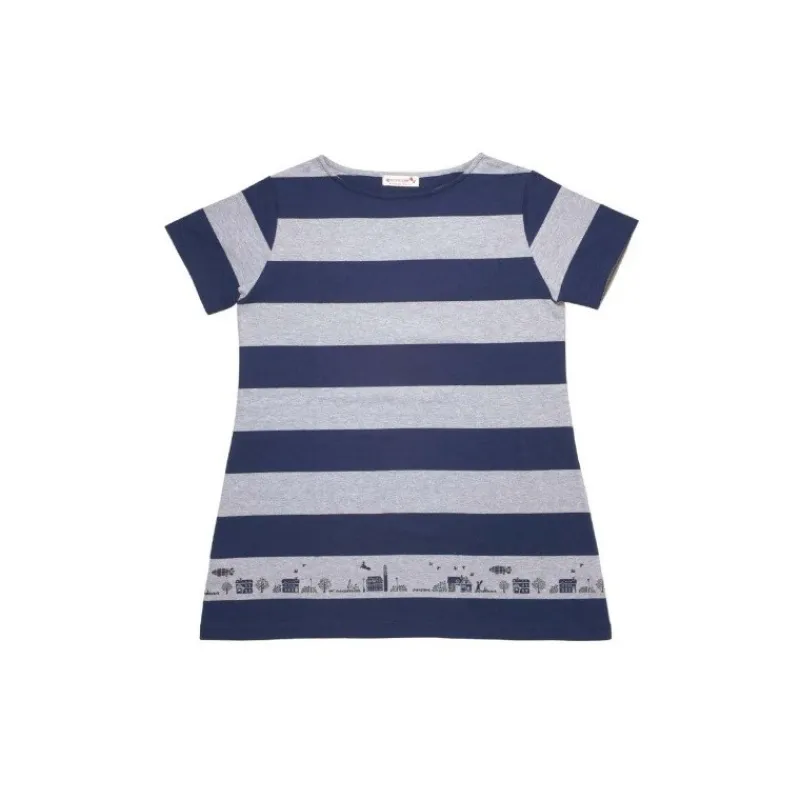 Outfits*Maison Ghibli STRIPED TUNIC TOP KIKI KORIKO TOWN BLACK×WHITE - KIKI'S DELIVERY SERVICE