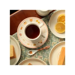 Kitchenware*Maison Ghibli Tea time & Cat Plate - The Cat Returns