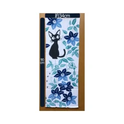 Outfits*Maison Ghibli Tenugui Jiji Blue flowers - Kiki’s Delivery Service