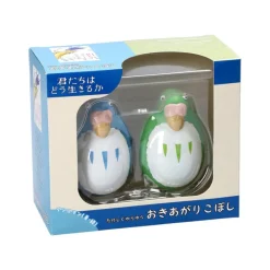 Toys*Maison Ghibli Two pack Roly-poly figurines Blue & Green Parakeet - The Boy and the