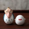 Toys*Maison Ghibli Two pack Roly-poly figurines Heron & Warawara - The Boy and the Heron