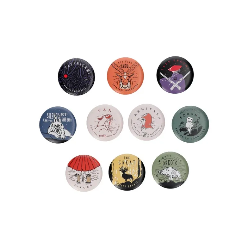 Badges*Maison Ghibli Vintage Badge Collection 10 PCS - Princess Mononoke