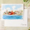 Postcards And Letter Papers*Maison Ghibli Watercolour Greeting cards 24 x 15,8 cm Seaplane - Porco Rosso