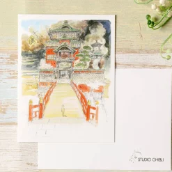 Postcards And Letter Papers*Maison Ghibli Watercolour Greeting cards 24 x 15,8 cm Aburaya - Spirited Away