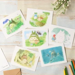 Postcards And Letter Papers*Maison Ghibli Watercolour Greeting cards 24 x 15,8 cm Winter - My Neighbor Totoro