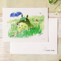 Postcards And Letter Papers*Maison Ghibli Watercolour Greeting cards 24 x 15,8 cm Mei & Totoro & Sakura - My Ne