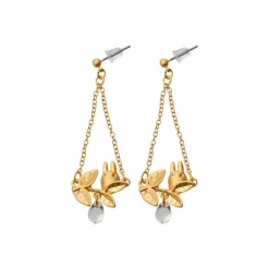 Jewellery*Maison Ghibli White Totoro Earring Hidden In A Leaf - My Neighbor Totoro