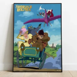Wall Decoration*Maison Ghibli Wood Panel 01 - Sherlock vs Moriarty - Sherlock Hound