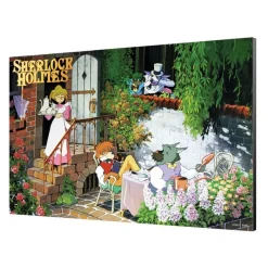 Wall Decoration*Maison Ghibli Wood Panel 03 - Tea time - Sherlock Holmes