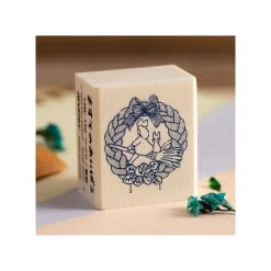 Small Equipment*Maison Ghibli Wreath of bread Wood stamp - Kiki'S Delivery Service